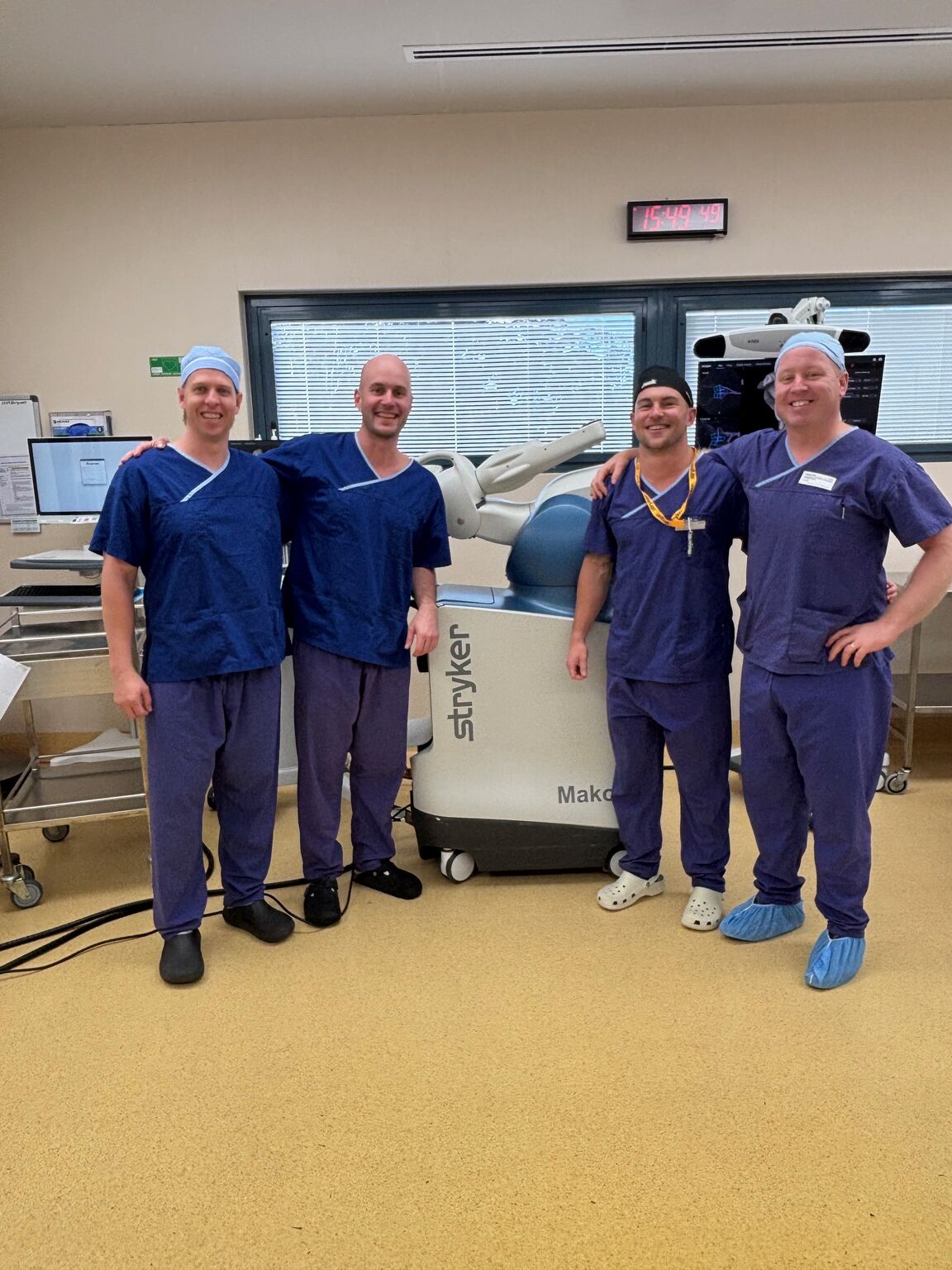 Dr Joe Coory with visiting surgeon Mr Richard Lloyd